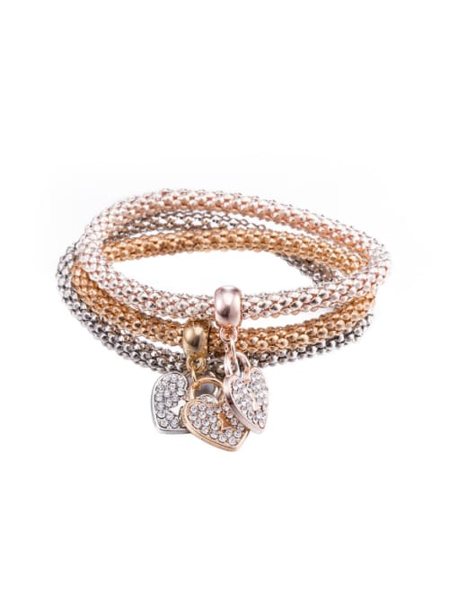 OUXI Women  Heart-shaped Zircon Bracelet 0