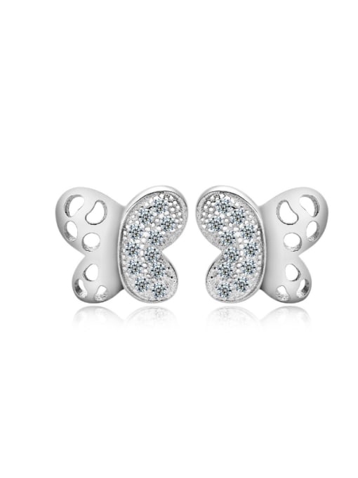 kwan Butterfly-shape Valentine' day Gift Stud Earrings 0