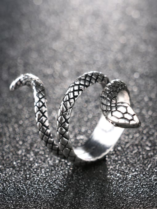 Gujin Punk style Personalized Snake Alloy Ring 2