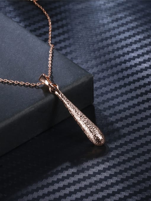 Ronaldo Rose Gold Plated Water Drop Shaped Necklace 1
