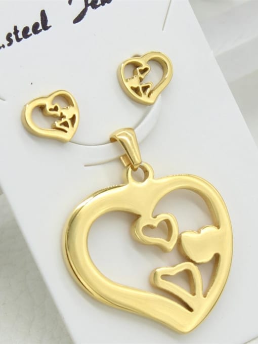 XIN DAI Elegant Heart-shape Earring Pendant Set 0