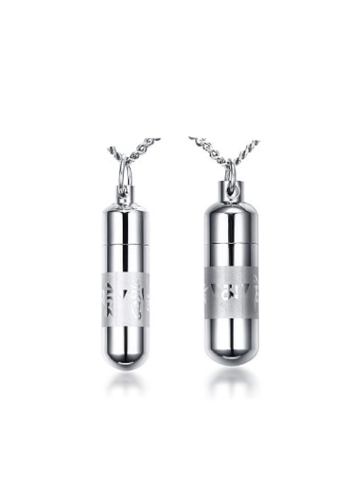 CONG Couple Exquisite Geometric Shaped Stainless Steel Pendant 0