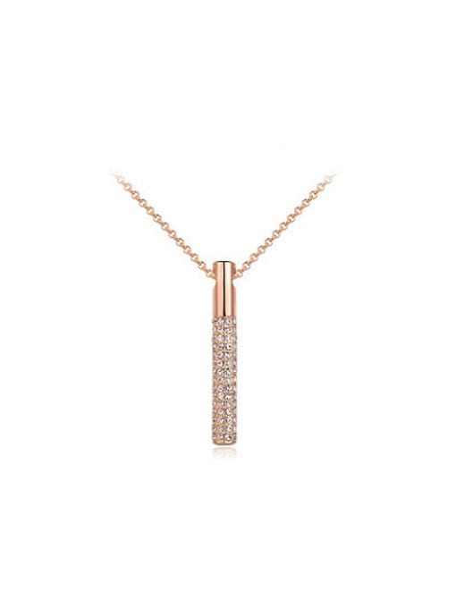 Ronaldo Delicate Stick Shaped Austria Crystal Necklace 0