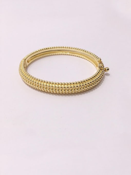 My Model Titanium With Gold Plated Personality Irregular Bangles 2
