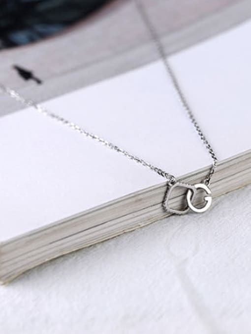 Peng Yuan Simple Tiny Hollow Geometrical Necklace 2