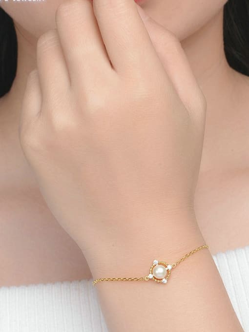 ZK Simple Style Square Shaped Accessories Freshwater Pearl Bracelet 1