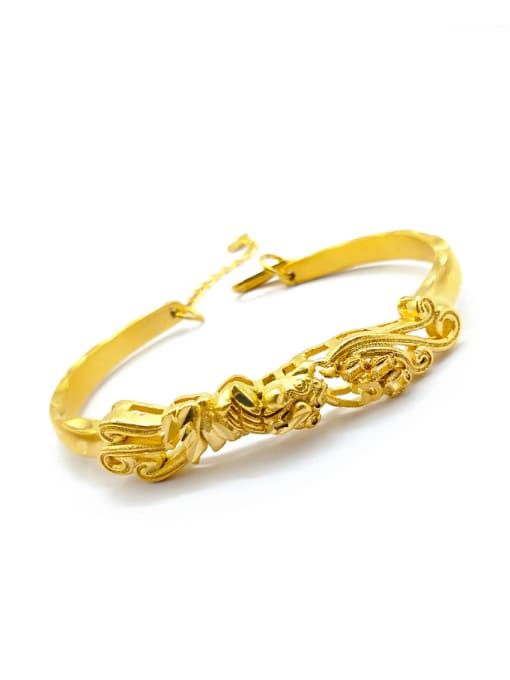 Golden Women Open Design Fish Shaped Bracelet
