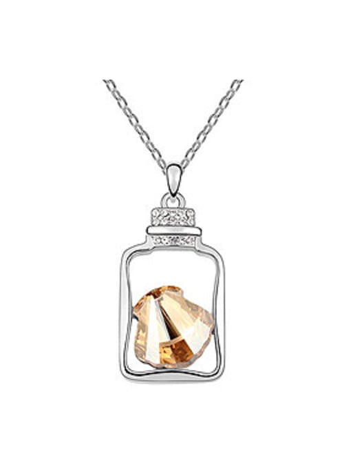 QIANZI Personalized Shell-shaped austrian crystal Pendant Alloy Necklace 0
