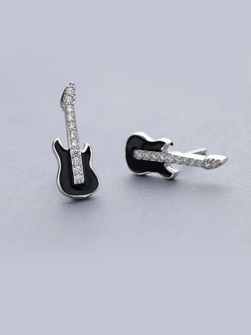 Black Women Black Guitar Shaped cuff earring