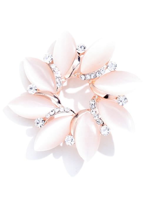 C083 Alloy With Rose Gold Plated Trendy Flower/animal Brooches