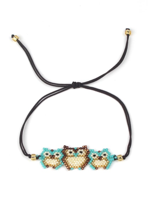 handmade Owl Shaped Accessories Colorful Woven Bracelet 0
