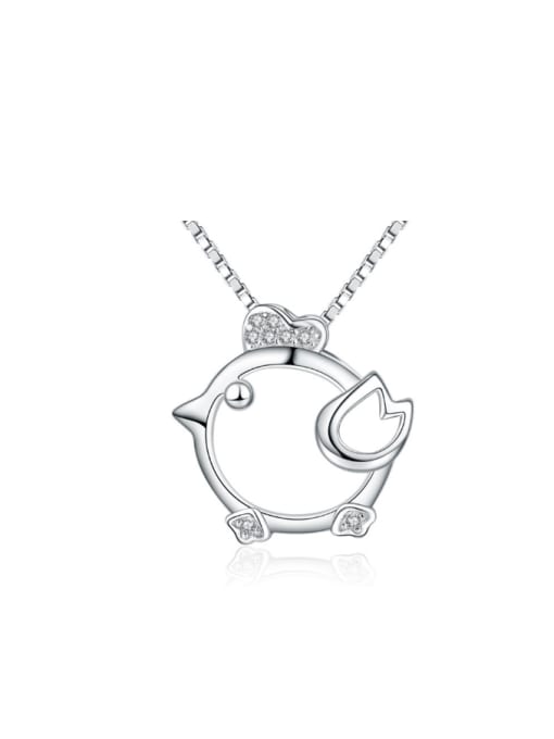 kwan Little Chick Micro Pave Zircon Lovely Pendant 0