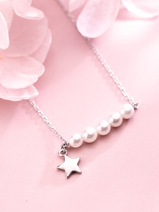 Rosh 925 silver Pentagram Korean style necklace 1