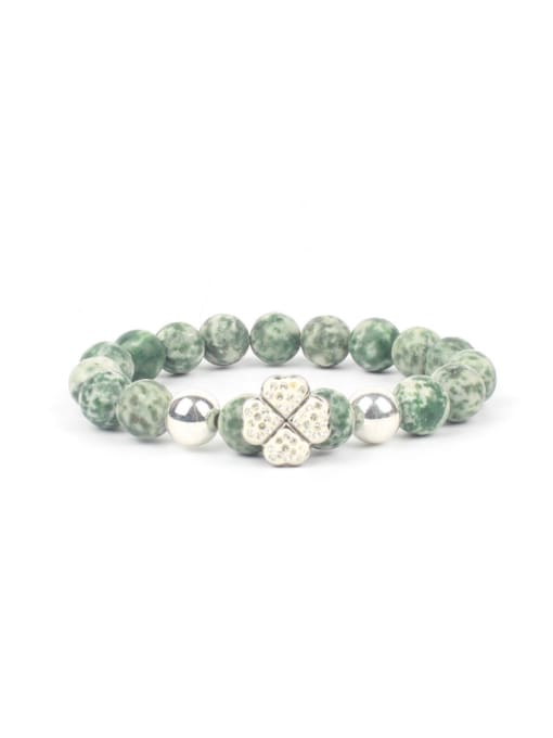 KSB938-S Green Stone Natural Stones Handmade Fashion Bracelet