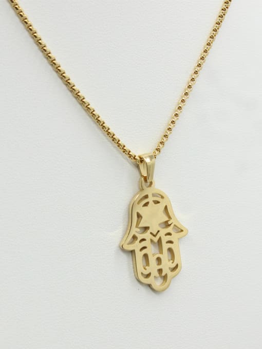 XIN DAI Palm Shaped Pendant Clavicle Necklace