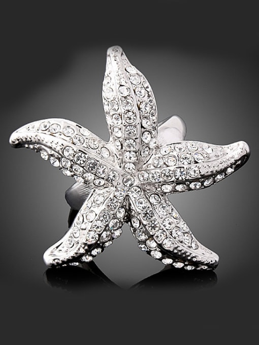 Wei Jia Personalized Exaggerated Starfish Alloy Ring 0