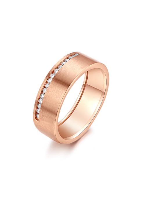 ZK Matt Technology Unisex Simple Style Copper Ring 0