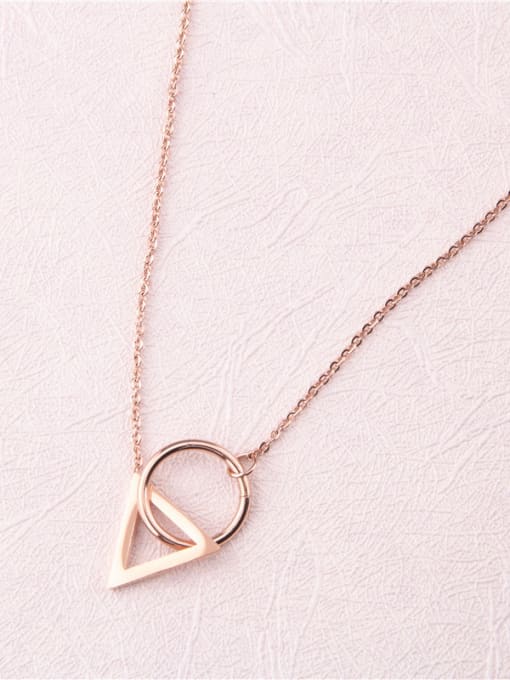 GROSE Simple Geometry Pendant Clavicle Necklace