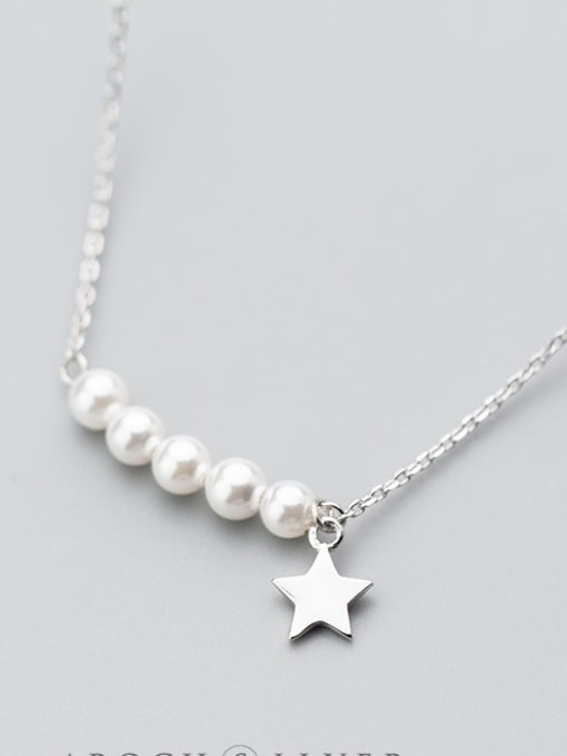 Rosh 925 silver Pentagram Korean style necklace 2