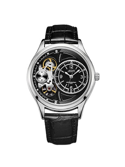 Black JEDIR Brand Casual Hollow Mechanical Watch
