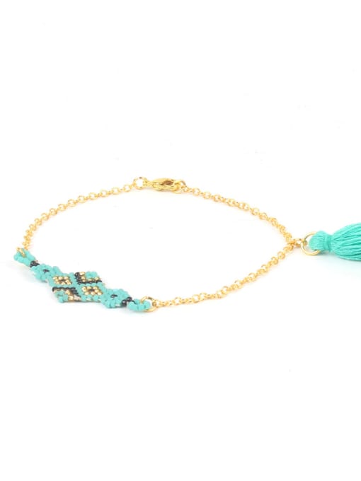 HB548-A Gold Plated Alloy Handmade Fashion Colorful Bracelet