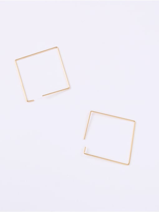 GROSE Titanium With Gold Plated Simplistic Geometric Clip On Earrings 4