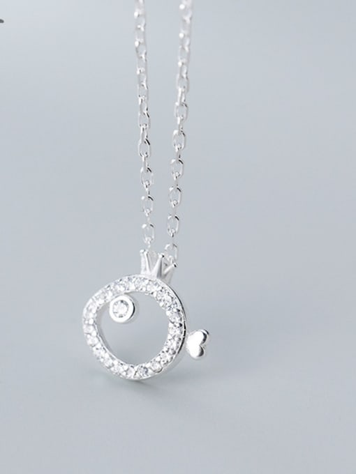 Rosh 925 Sterling Silver With Platinum Plated Cute Hollow Fish Necklaces 2