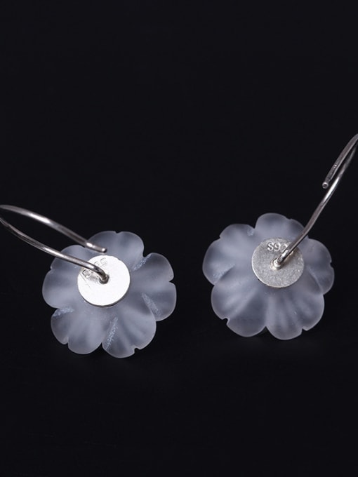 SILVER MI Temperament Plum Blossom Crystal earring 1