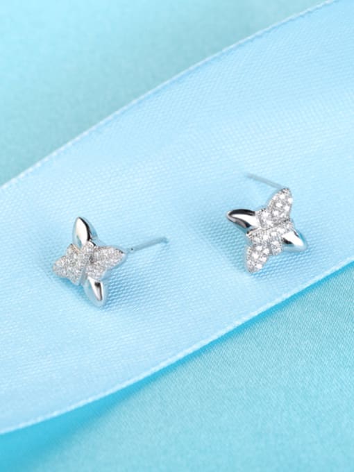 kwan Small Lovely Starfish Silver Stud Earrings 1