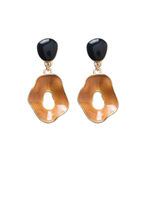 Girlhood Alloy With Rose Gold Plated Simplistic Geometric Drop Earrings 0