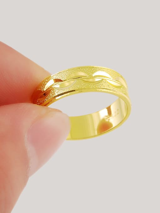 Yi Heng Da Men Fashionable 24K Gold Plated Geometric Copper Ring 2