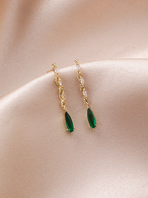 G Water droplets Alloy With Gold Plated Simplistic Geometric Drop Earrings