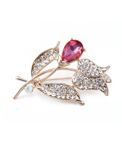 Inboe Flower-shaped Crystal Brooch 1