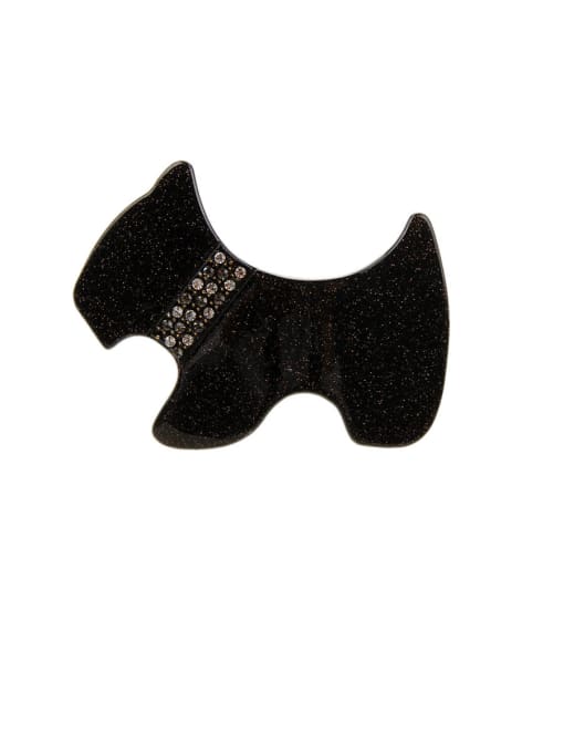 Black sky Alloy With Cellulose Acetate Cute Dog Barrettes & Clips