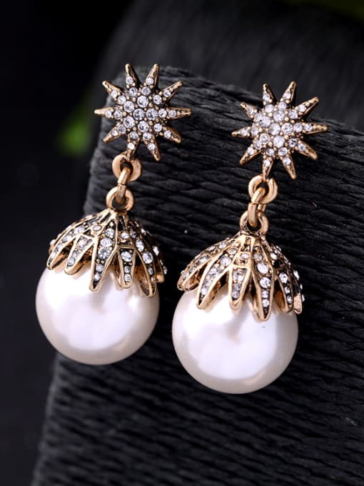 KM Artificial Pearls Drop stud Earring 2