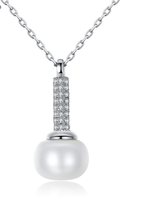 BLING SU Copper With 3A cubic zirconia Classic Ball Necklaces 0