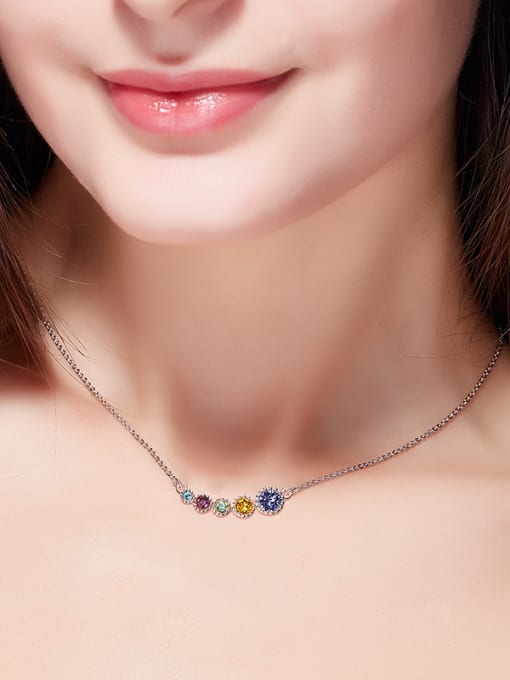 CEIDAI Multi-color austrian Zircons Necklace 1