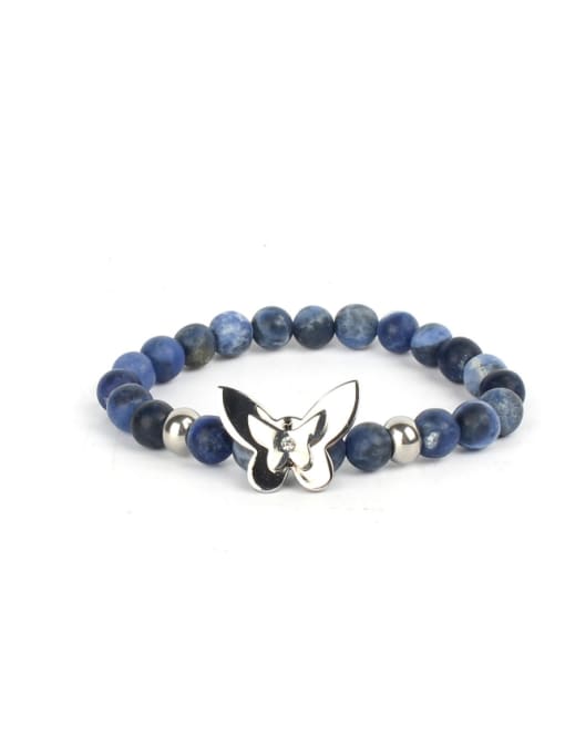 KSB975-S Bluish Stone Butterfly Accessories Handmade Fashion Bracelet