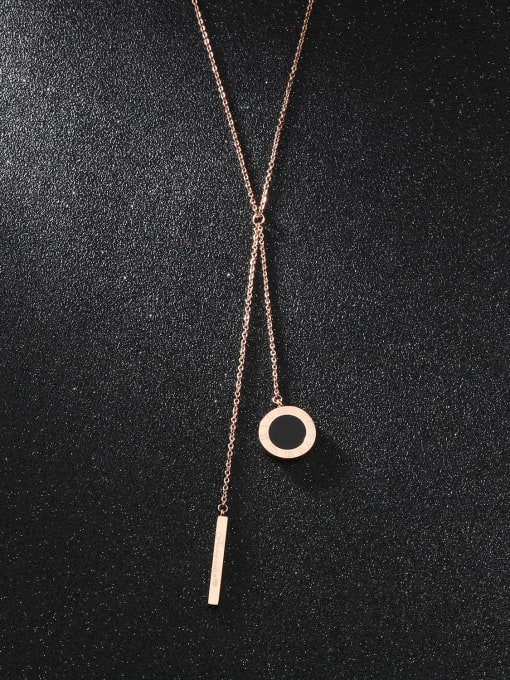 Open Sky Copper With Rose Gold Plated Simplistic Round Necklaces 0