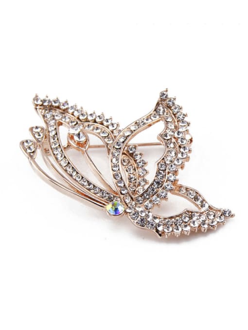 Inboe Butterfly-shaped Crystals Brooch 0