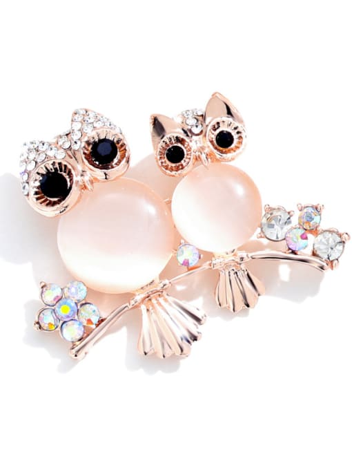 C062 Alloy With Rose Gold Plated Trendy Flower/animal Brooches