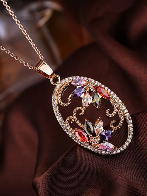 color Oval Shaped Beautiful Necklace