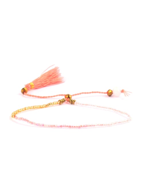 HB562-K Handmade Stretch Colorful Women Tassel Bracelet