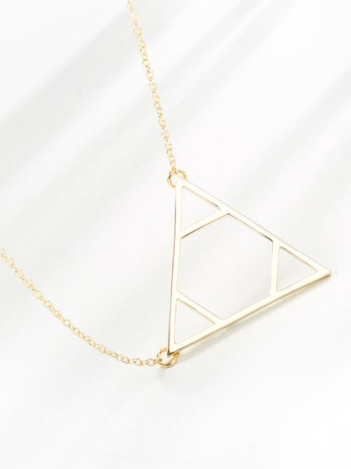 Ronaldo Exquisite Gold Plated Triangle Shaped Necklace 1