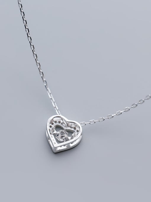 Rosh 925 Sterling Silver With Silver Plated Fashion Heart Necklaces 2