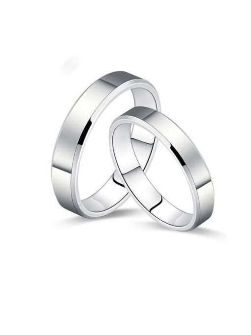 Dan 925 Sterling Silver With Glossy  Simplistic  Wildd Loves Rings