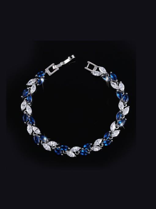 L.WIN Fashion AAA Zircon Leave-shape Bracelet 1