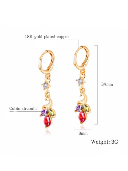 Open Sky Copper With Gold Plated Trendy Animal Earrings 3
