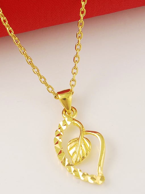 Yi Heng Da Fashion 24K Gold Plated Heart Shaped Copper Necklace 2