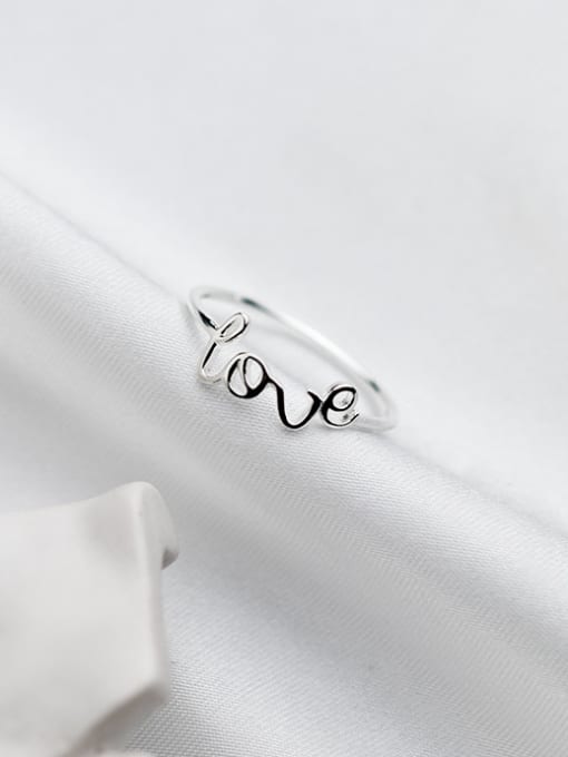 Rosh Elegant Monogrammed Shaped S925 Silver Ring 1